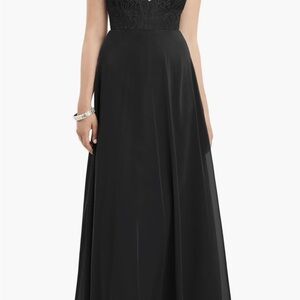 Dessy Collection Black Lace Maxi Dress